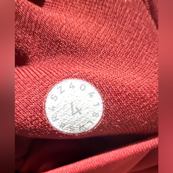 Lululemon Daily Lineup Ribbed High Rise Leggings - Red - Picture 7 of 7